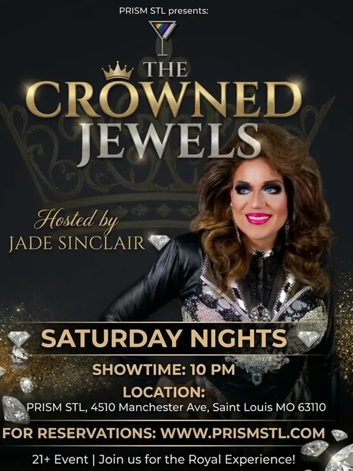 Drag show poster for The Crowned Jewels