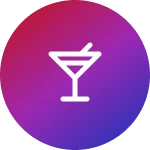 Drink icon with straw