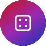 Dice icon with four dots